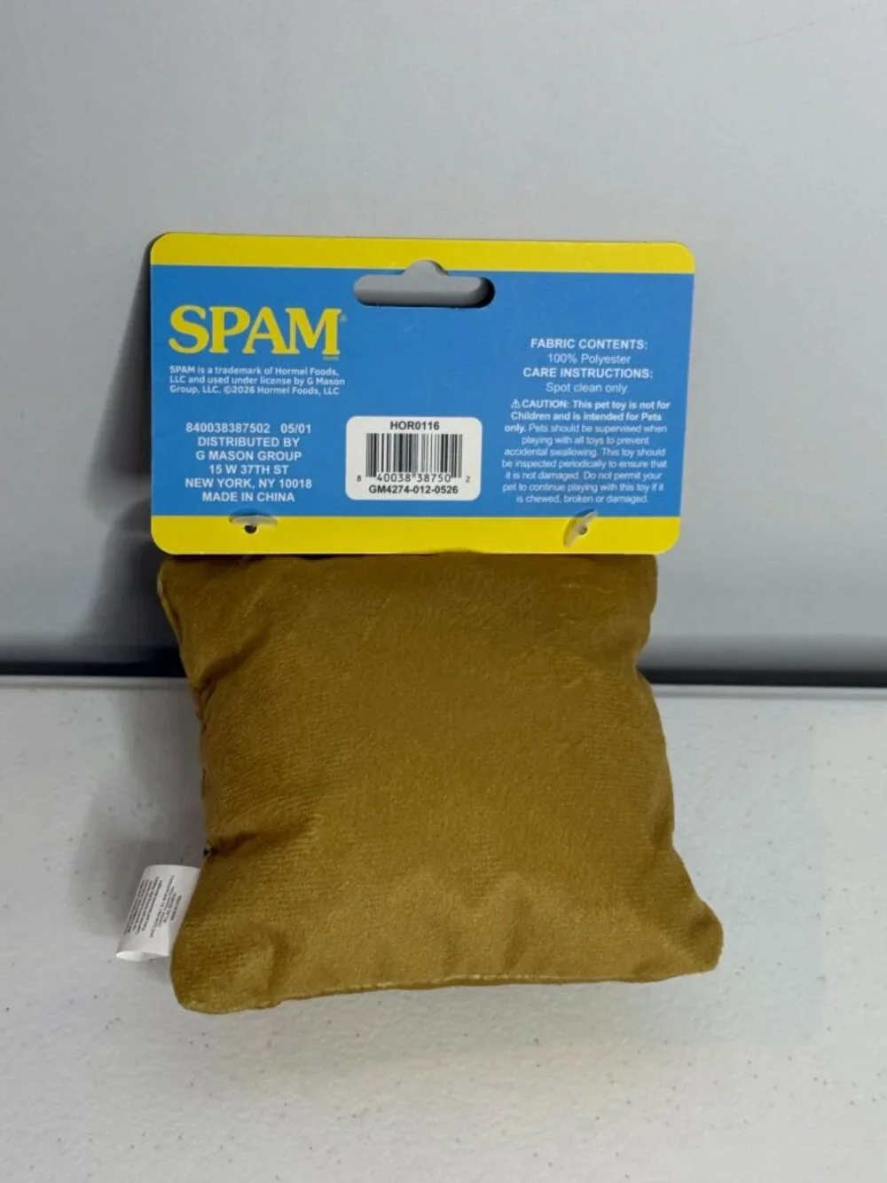 SPAM Sandwich Plush Catnip Cat Toy Food Novelty New